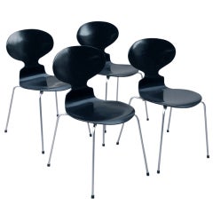 Arne Jacobsen Set of Four Ant Chairs