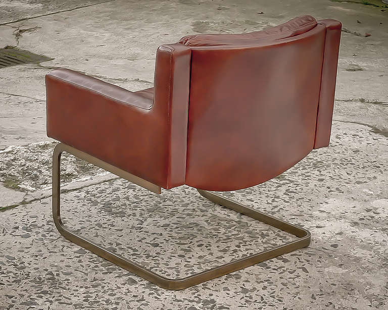 Vintage Stendig 1148 Xanadu Leather Arm Chair In Excellent Condition In San Francisco, CA