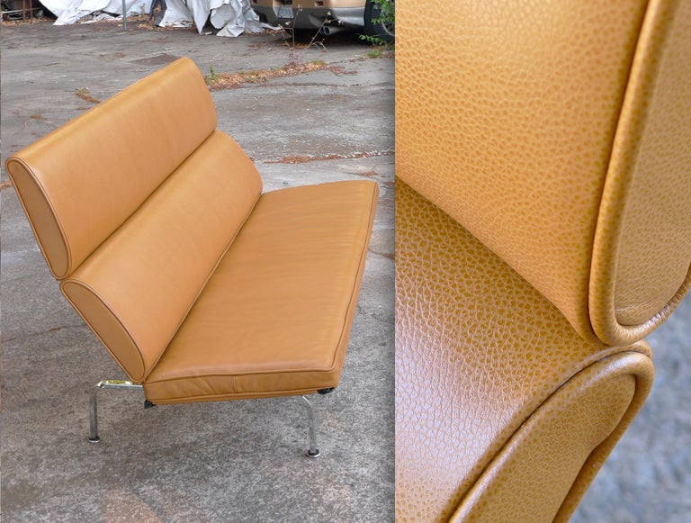 Charles Eames Leather “Sofa Compact, ” for Herman Miller, 1954 For Sale 1