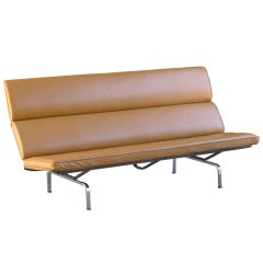Charles Eames Leather “Sofa Compact, ” for Herman Miller, 1954