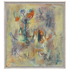 Abstract Oil on Board Signed Gerard Schneider, 1959