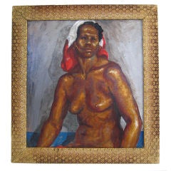 Mid-Century Oil Female Nude