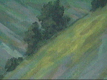 1968 Oil Landscape by Jesse Don Rasberry In Excellent Condition In San Francisco, CA