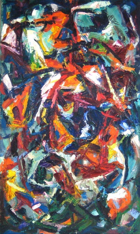 Adine Stix Mid-Century Oil Abstract