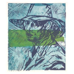Used Portrait of Duncan Grant, Linoleum Block and Monotype