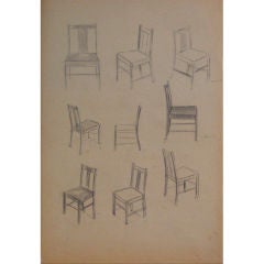 Joel Rosen Graphite Chair Study