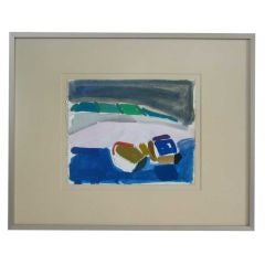 Used Gary L. Shaffer Abstracted Coastal Scene, St. Tropez