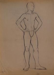 Joel Rosen Graphite Drawing of Four Chairs 7