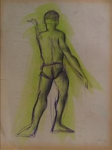 Joel Rosen Graphite Drawing of Four Chairs 4