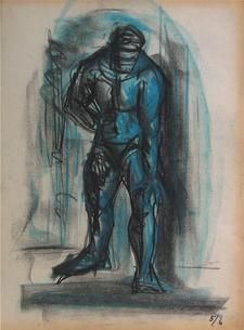 Joel Rosen Graphite Drawing of Four Chairs 5