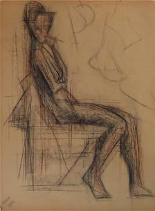 Joel Rosen Graphite Drawing of Four Chairs 6