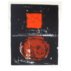 Abstract Expressionist Stone Lithograph, 1965