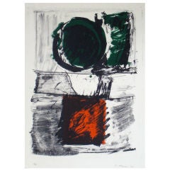 Abstract Expressionist Stone Lithograph, 1961
