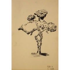 1963 Still Life Ink Drawing