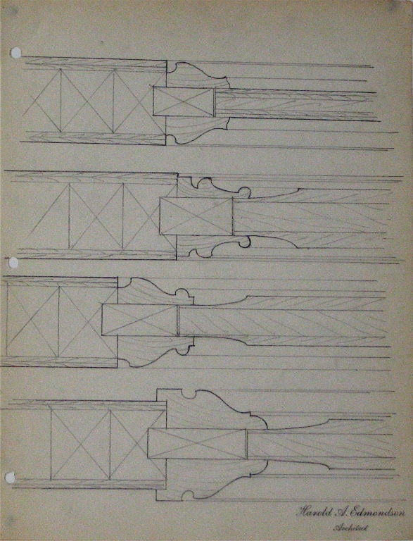 1920s Collection of Architectural Drawings, Individually Priced