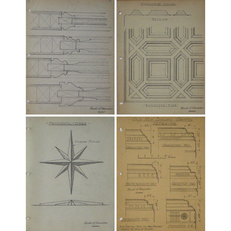 1920s Collection of Architectural Drawings, Individually Priced For Sale