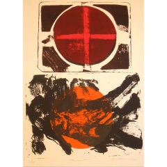 Abstract Expressionist Stone Lithograph, 1967