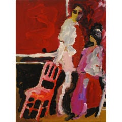 Bay Area Figurative, 2 Figures with Chair