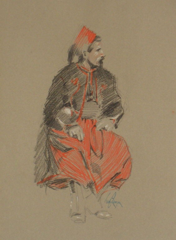 This group of Early 20th Century Parisian drawings is a small sampling from a collection of approximately 50 works by John Whitworth Robson and can be seen at:<br />
http://www.lostartsalon.com/johnwhitworthrobson.html Some pieces may sell