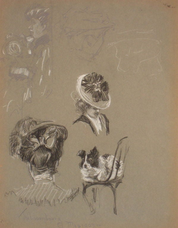 Charcoal Early 20th Century Parisian Drawings - Individually Priced For Sale
