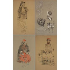 Antique Early 20th Century Parisian Drawings - Individually Priced