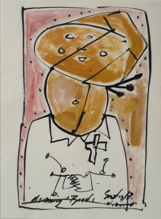 This group of Mid Century Modernist drawings is a small sampling from a collection of approximately 200 works by Santos Rene Irizarry and can be seen at: http://www.lostartsalon.com/santosreneirizarry.html Some pieces may sell individually and if