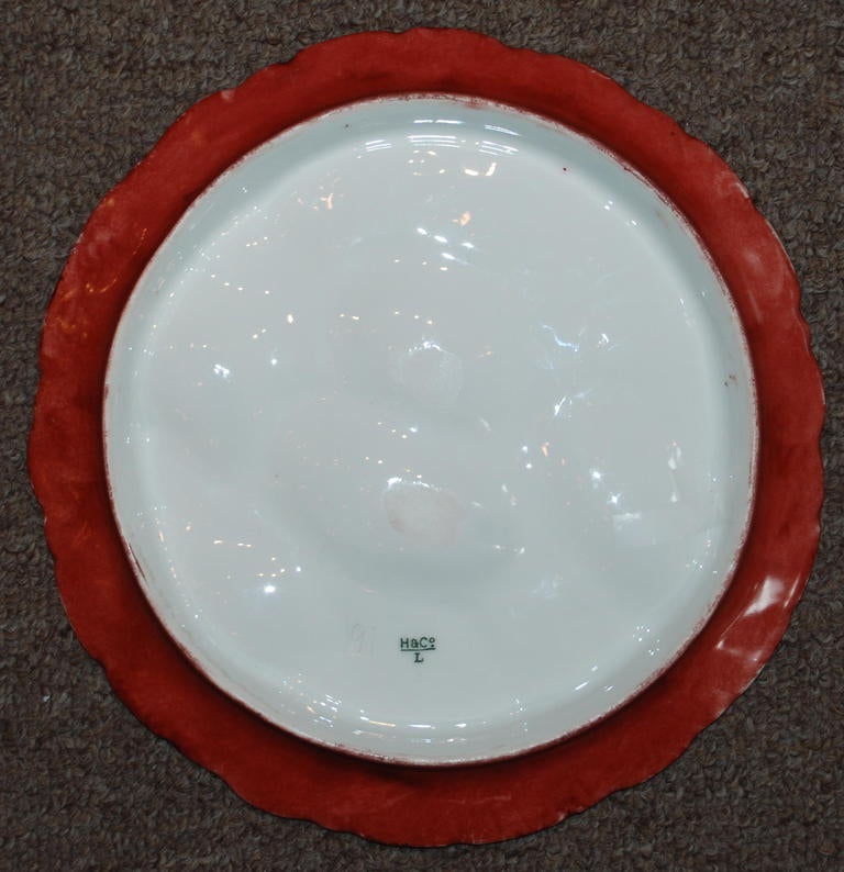 French Antique Limoges Porcelain Oyster Plate