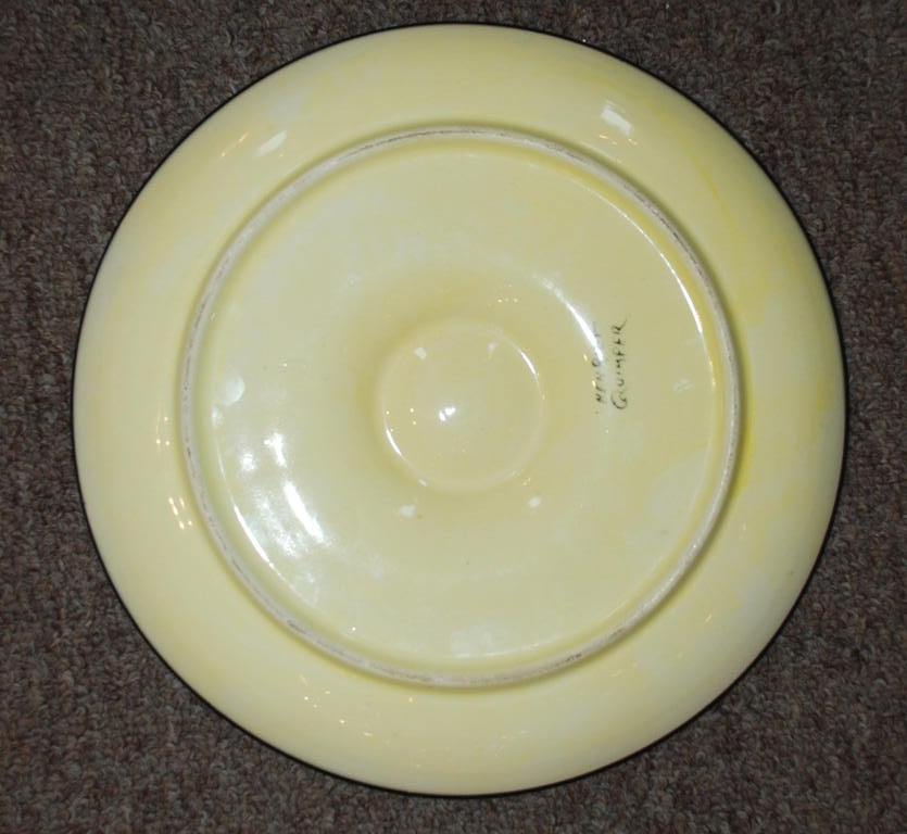 Estate French Faience Oyster Plate
