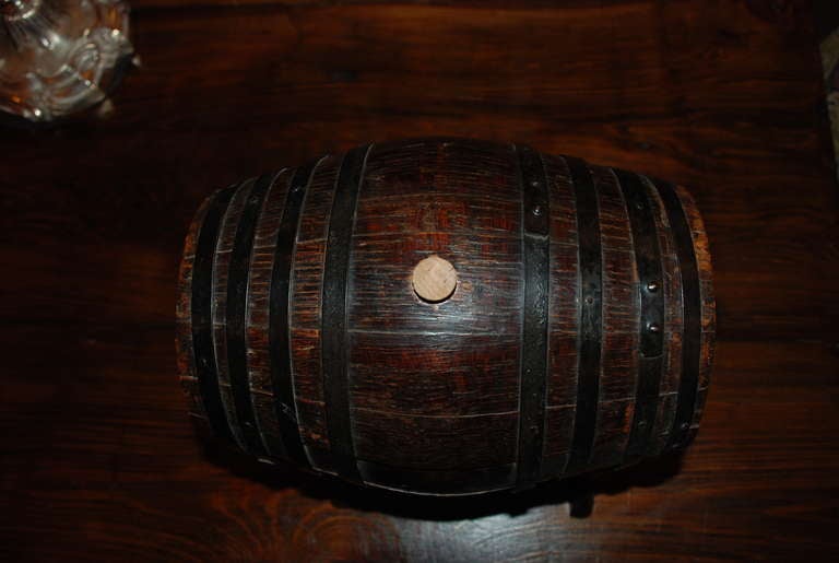 Antique English Oak Barrel 2