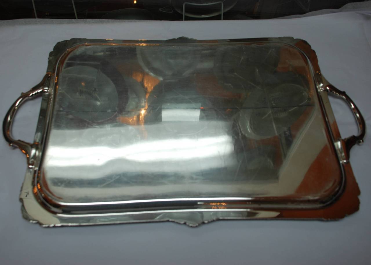 Sheffield Plate Silver Plated Serving Tray