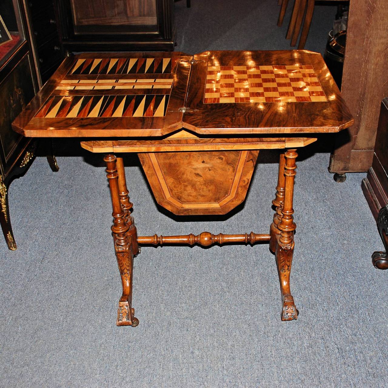 antique games table