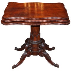 Antique Mahogany Three Tier Folding Table, c. 1860-1880