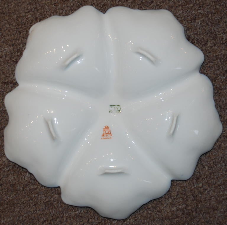Antique French Limoges Oyster Plate, c. 1900, signed 