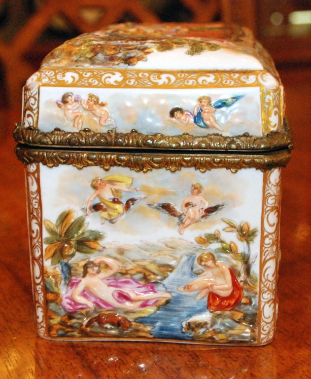 Hand-Painted Antique Capo di Monte Jewel Box