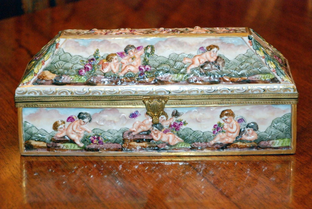 Antique Capo di Monte Jewel Box