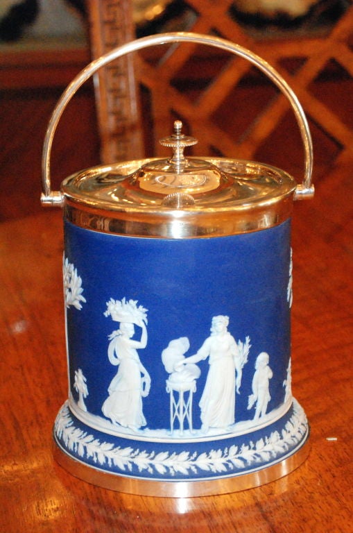 19th Century Antique English Wedgwood Biscuit Barrel