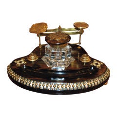 Antique English Inkwell and Scale.