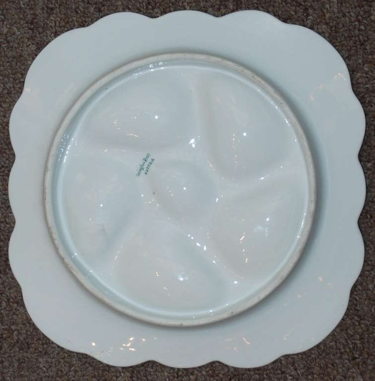Antique Austrian Oyster Plate In Excellent Condition In New Orleans, LA