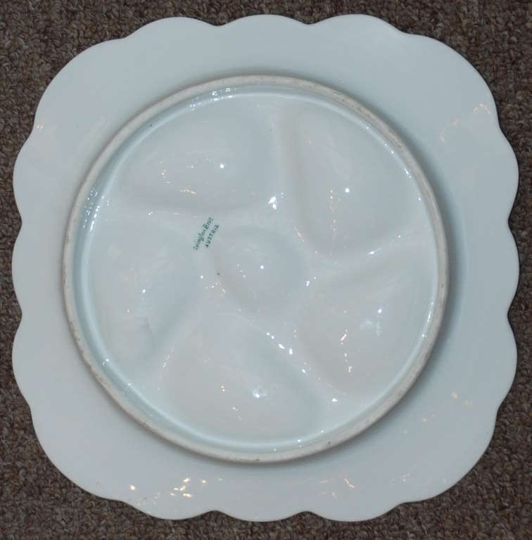 Antique Austrian Oyster Plate For Sale at 1stDibs