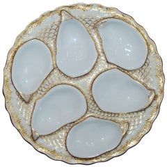 Antique English Oyster Plate