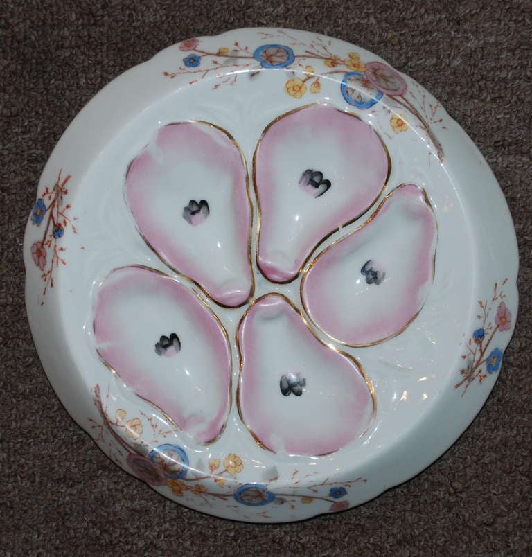 Antique Porcelain Oyster Plate
