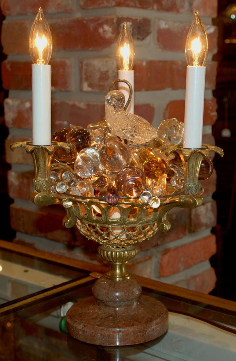 Antique Crystal Fruit Basket
