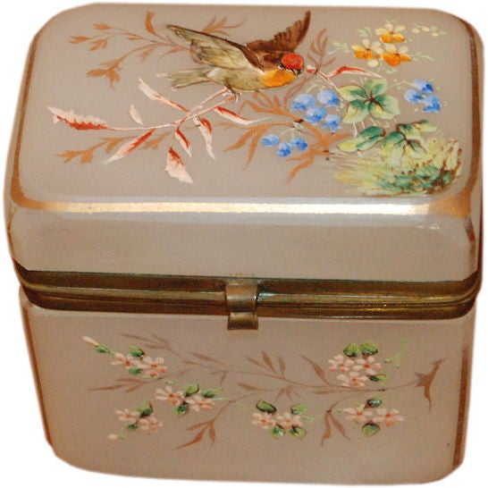 Antique French Opaline Box