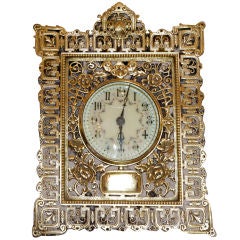 Antique French bronze Chinoiserie desk clock 7