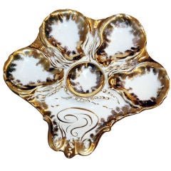 Antique Continental Oyster Plate