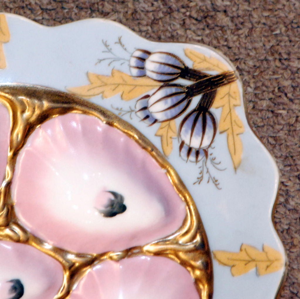 Antique Porcelain Oyster Plate