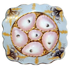 Antique Porcelain Oyster Plate