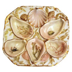 Antique Continental Oyster Plate