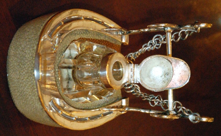 Antique Equestrian Inkwell