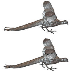 Antique Silver Pheasants